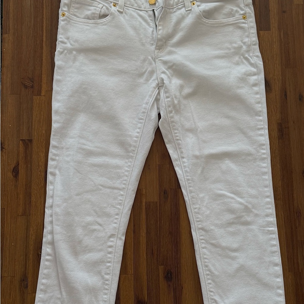 Michael Kors Crisp White Straight Leg Jeans